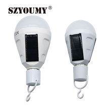 Luz Led Solar de SZYOUMY Power, lámpara de bombilla recargable, iluminación de ahorro de energía para exteriores, tienda de campaña y pesca, 7/12W 2024 - compra barato