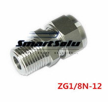 Free shipping Terminal Stainless Steel Connector Fitting,ZG1/8N-12 Thread, Homebrew Fitting,Straight terminal fittings 2024 - buy cheap
