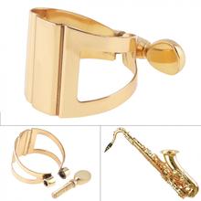 Ligadura de boquilla de saxofón Alto, sujetador de ligadura de Latón chapado en oro para boquilla de goma 2024 - compra barato
