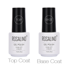 New Fashion Rosalind Base Top Coat Gel Polish Long Lasting Black and White Bottle LED UV Soak Off Transparent Gel 2024 - buy cheap