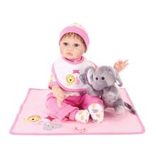 NPKCOLLECTION 55 см Силиконовая Кукла Reborn, детская игрушка, подарок для маленькой девочки, мягкие игрушки для букетов, кукла Bebe Reborn 2024 - купить недорого