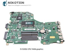 NOKOTION For Acer aspire E5-573G Laptop Motherboard NBMVG11003 NBMVM11003 DA0ZRTMB6D0 I5-5200U CPU 940M Video card 2024 - buy cheap