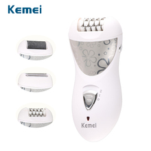 Kemei Rechargeable 3 in 1 Lady Epilator Hair Shaver Removal For Women Foot Care Electric Hair Callus Remover Device Depilador 2024 - buy cheap