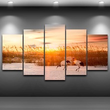 Canvas Art Print Modular Painting 5 Panels Bird Poster Wall Picture For Home Decoration Sunset Landscape Kids Room Unframed 2024 - buy cheap