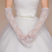 2019 Beautiful Lace White Black Red Bridal Gloves Crystal Long Cheap Wedding Gloves Fast Shipping Bridal Glove 2024 - buy cheap