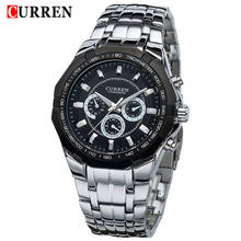 Relogio Masculino Mens Watches Top Brand Luxury Curren Watch Full Steel Quartz Wristwatches Fashion 8084 watch men sports 2024 - buy cheap