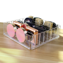 Пластиковый органайзер для макияжа HUNYOO PS, коробка для хранения кремов, прозрачный косметический держатель для макияжа, косметический шкаф, полка для дисплея порошка 2024 - купить недорого