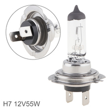 Lâmpada de halogênio para farol dianteiro automotivo, universal, 12v, h7, 55w, 5000k, branco, luz transparente, super clara 2024 - compre barato