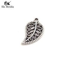 100pcs Vintage Handmade Leaf Charm 19*10mm  Leaves Charms Pendants For Jewelry Making Bracelet Accessories AGC-30 2024 - buy cheap