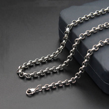 Fashion new titanium steel necklace round pearl stainless steel necklace female models popular sweater chain hot sale 2024 - buy cheap