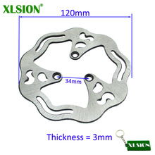 Xlsion disco de freio 120mm 120x26x3mm, para 2 tempos, 33cc, 43cc, 49cc a gás/scooter elétrica, de bolso, bicicleta, motocicleta 2024 - compre barato