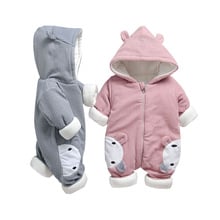 2019 New Winter Boy Girl Garment Thicken Warm Pure Cotton Outerwear coat Baby rompers Overalls Clothes jacket kids Snow Wear 2024 - compre barato