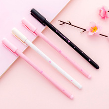 1 Pcs Cherry Blossom Black Ink Gel Pen 0.38mm Simple Chic Full Needle Plasric Gel Pens For School Office Stationery Writing Tool 2024 - buy cheap