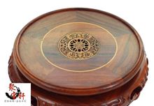 Annatto red wingceltis woodcarving handicraft circular base of real wood of Buddha stone vases, furnishing articles 2024 - buy cheap