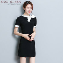 Black dress with white collar business office female ladise shool black dress with white collar social dress FF995 2024 - buy cheap