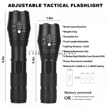 LED Flashlight Tactical Flash light 12000 Lumens T6/L2//V6 Zoomable 5 Modes Lanterna LED Torch Flashlights For Camping By 18650 2024 - buy cheap