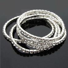 Korean Charms Bracelet Full Zircon Crystal Elastic Shiny Bracelets & Bangles Combination Bracelet Jewelry Femme Bileklik F2701 2024 - buy cheap