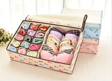 Simple life Non woven multicolor storage box container divided box lidded storage basket for socks ties bra underwear organizer 2024 - buy cheap