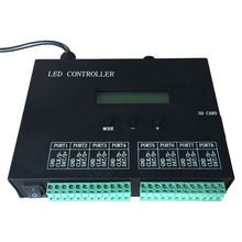 LED controller,full color programmable,DMX512 controller,8 ports drive 8192 pixels,can connect DMX console,support many chips 2024 - buy cheap