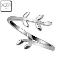 XZP милый лист очаровательные посеребренные ювелирные изделия Регулируемые свадебные женские кольца для женщин подарок на день рождения кольца для отпуска 2024 - купить недорого