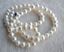 100% Real Pearl Necklace, White Color 18 Inches 6-7mm Freshwater Pearl Necklace ,Perfect Lady's Jewelry 2024 - buy cheap