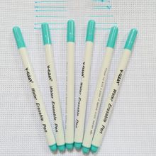 Маркировочная ручка VCLEAR голубого цвета, стираемая в воде, 6 шт., стирающаяся ручка для текстиля, одежды, стираемая в воде, маркерная ручка для шитья крестом 2024 - купить недорого