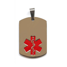 High quality medical dog tag hot sale rectangular stainless steel dog tags 2024 - buy cheap