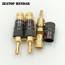 4Pcs Nakamichi Copper Banana Plug Connector Speaker Cable Plug with Lock Amplifier Connector 2024 - buy cheap