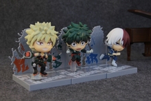 Figura de anime japonês versão q 9-10cm, my hero academia, todoroki sapto/midoriya izuku/bakugou katsuki, figura de ação 2024 - compre barato