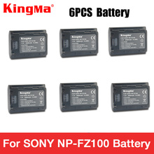 Kingma-bateria para câmera, 6 peças, np fz100, npfz100, np, fz, 100, sony, a7r iii, a7 iii, embutida, a9, a9r, alfana9, alpha a9r, alpha 9s, a7rm3 2024 - compre barato