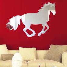 Home Decor Galloping Horse Sticker DIY Mirror Wall Clock Wall Sticker Home Decoration wall sticker Home Deco mirror JU24 2024 - buy cheap