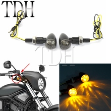 Setas de led para motocicleta black dimmer e11, mini bala, indicadores de luz, para harley sportster dyna cafe racer personalizado 2024 - compre barato