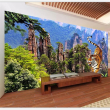 beibehang Wallpaper custom living room bedroom mural HD tiger Xianghu Jucai beautiful mountain TV background wall decoration 2024 - buy cheap