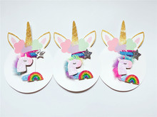 Boutique 5Sets Fashion Cute Glitter Gradient Unicorn Hairpins Rainbow Star Horse Snap Clips Princess Headwear Hair Accessories 2024 - buy cheap