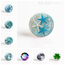 Wholesale 25mm Round Glass Cabochon Starfish Shell Sea Style Photo Cameo Setting Supplies for DIY Jewelry Accessories Handmade 2024 - buy cheap