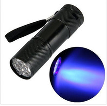 Mini Aluminum UV ULTRA VIOLET 9 LED FLASHLIGHT BLACKLIGHT Torch Light Lamp  Flashlight Torch Light Lamp 1Mode UV Flashlights 2024 - buy cheap