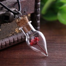 1 pcs/lot 11x28 mm Small heart shape Glass Vial Pendant/Mini empty Wishing Bottles pendant flower 2024 - buy cheap