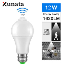 LED PIR Sensor Bulb E27 6W 12W AC 220V 110V Dusk to Dawn Light Bulb Stair Hallway Pathway Night Light Motion Sensor Lamp 2024 - buy cheap
