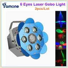 2pcs/Lot RGB Sunflower Light LED Six- Eye Beam Laser Club DJ Disco Laser Lights Projector With Pattern Gobo Laser KTV Bar Family 2024 - buy cheap