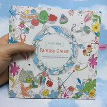 Livro de colorir antiestresse 24 páginas, fantasia, jardim secreto, série antiestresse para crianças, adultos, grafite, pintura, desenho, arte 2024 - compre barato