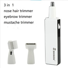 Cortadora eléctrica de pelo de nariz para hombre, afeitadora de barba, bigote, Kit de aseo, 3 en 1 2024 - compra barato