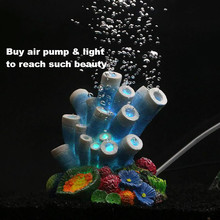 Новый аквариумный искусственный коралл из смолы, декоративные пузырьки для аквариума, украшение из камня для аквариума 2024 - купить недорого
