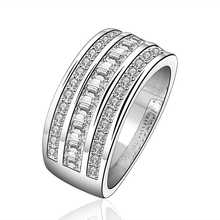 Christmas Gift!! Wholesale silver plated Ring silver plated Fashion Jewelry bague femme,stripe Ring SMTR577 2024 - buy cheap