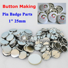 1" 25mm 100 Sets NEW Professional All Steel Badge Button Maker Pin Back Metal Pinback Button Supply Materials 2024 - buy cheap