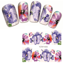 1PC Small Mix Flower Patterns Nail Art Sticker Blossom Water Decals Transfer Full Cover Wraps Manicure Decoration Beauty Tool 2024 - buy cheap