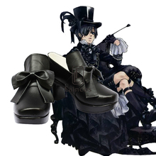 Zapatos de Cosplay personalizados, funda de Anime Black Butler, Ciel Phantomhive, color negro, talla personalizada 2024 - compra barato