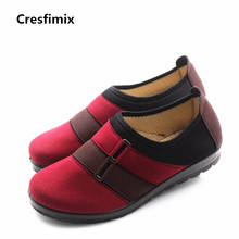 Cresfimix zapatos de mujer women casual spring & summer cloth flat shoes lady plus size slip on flats female comfortable shoes 2024 - buy cheap