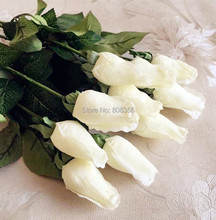 Реалистичные искусственные розы на ощупь, 48 шт., имитация одиночных роз, увлажняющие розы для свадебного букета невесты 2024 - купить недорого
