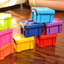 COCODE Home Furnishing Mini Lock Box Candy Color Storage Box Table Earrings Jewelry Organizer Plastic Box Cosmetic Organizer 2024 - buy cheap
