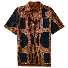 Camisa africana masculina blusa masculina camisa havaiana casual botão-para baixo manga curta vestido masculino com bolsos camisas tamanho grande camisas masculinas 2024 - compre barato